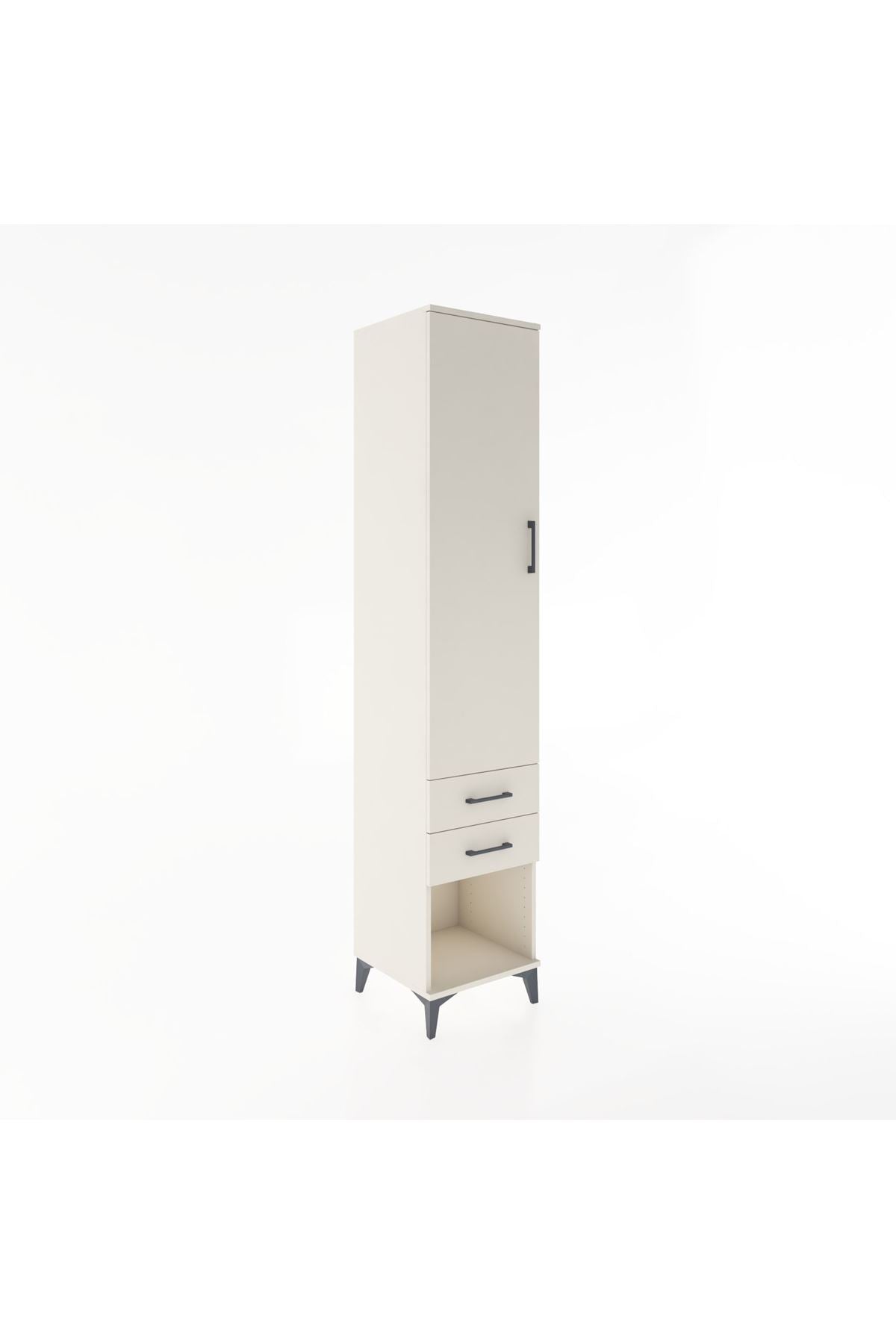Hyperion Dolap 4 Raflı 2 Çekmeceli Tek Kapaklı 44x44x221 - S61M043V1B