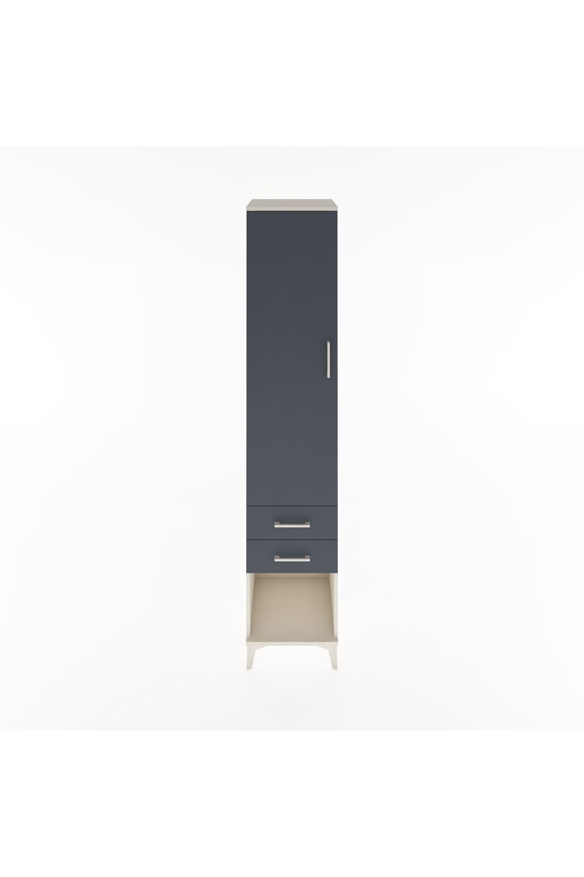 Hyperion Dolap 4 Raflı 2 Çekmeceli Tek Kapaklı 44x44x221 - S61M043V2B