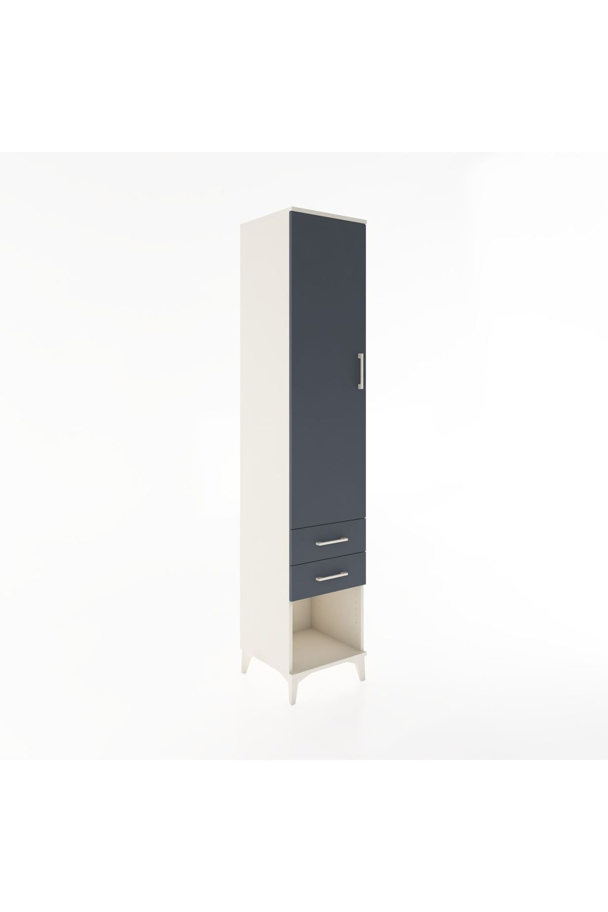 Hyperion Dolap 4 Raflı 2 Çekmeceli Tek Kapaklı 44x44x221 - S61M043V2B