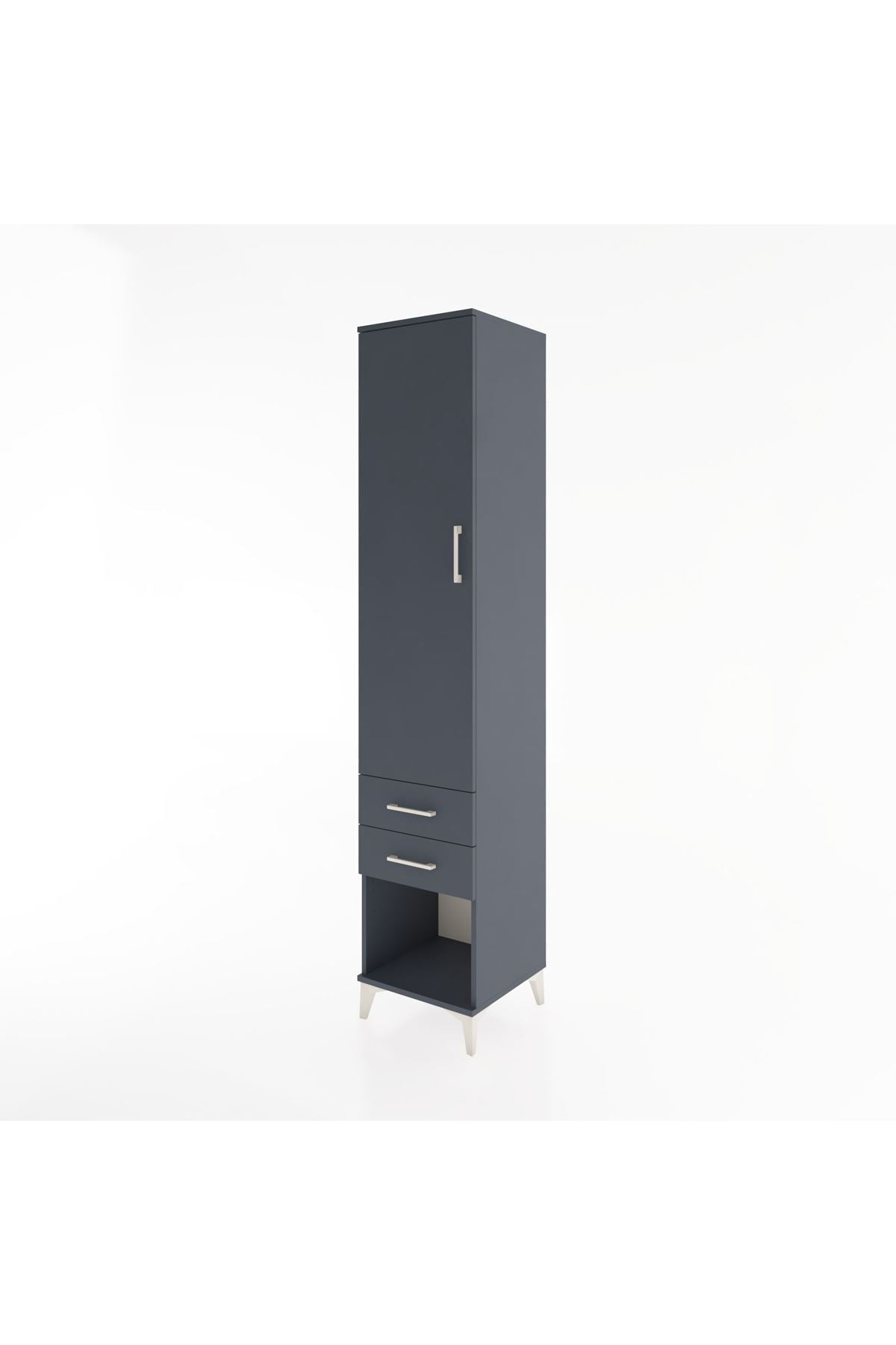 Hyperion Dolap 4 Raflı 2 Çekmeceli Tek Kapaklı 44x44x221 - S61M043V5B