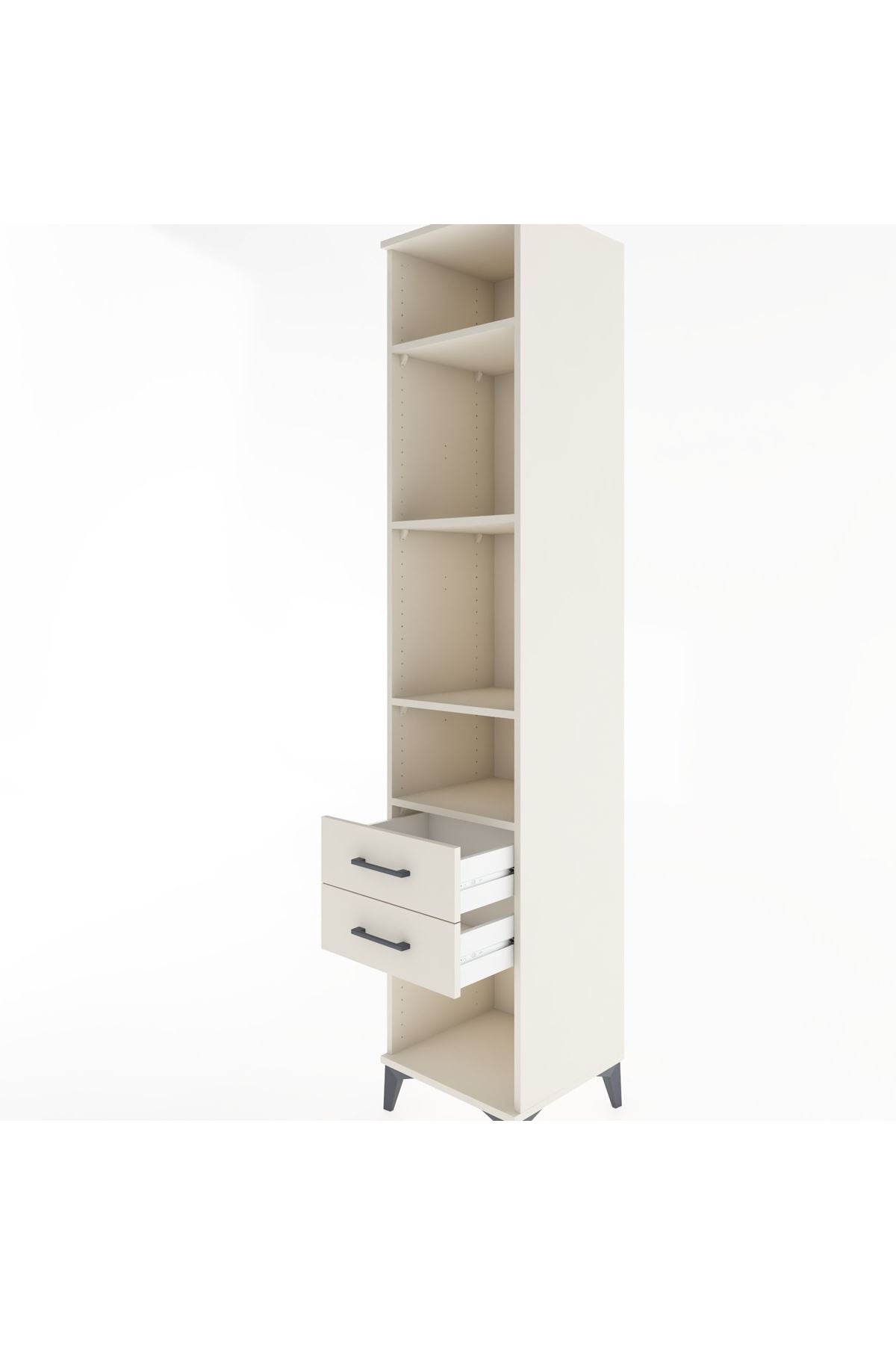 Hyperion Dolap 4 Raflı 2 Çekmeceli 44x44x221 - S61M044V1B