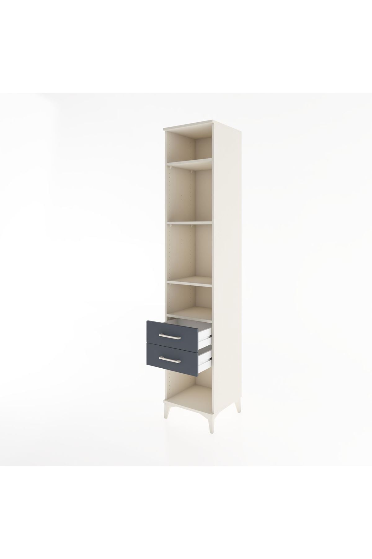 Hyperion Dolap 4 Raflı 2 Çekmeceli 44x44x221 - S61M044V2B