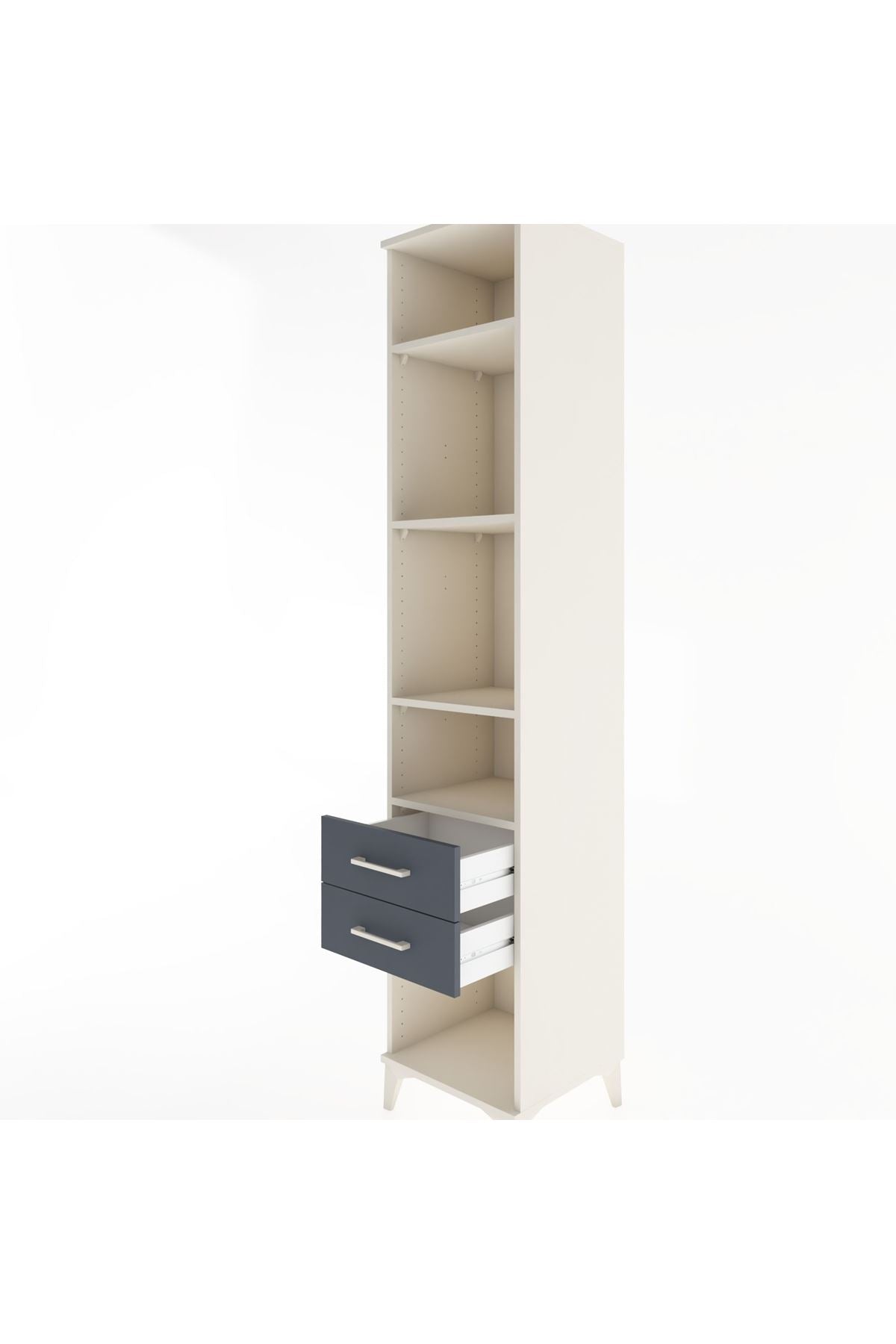 Hyperion Dolap 4 Raflı 2 Çekmeceli 44x44x221 - S61M044V2B