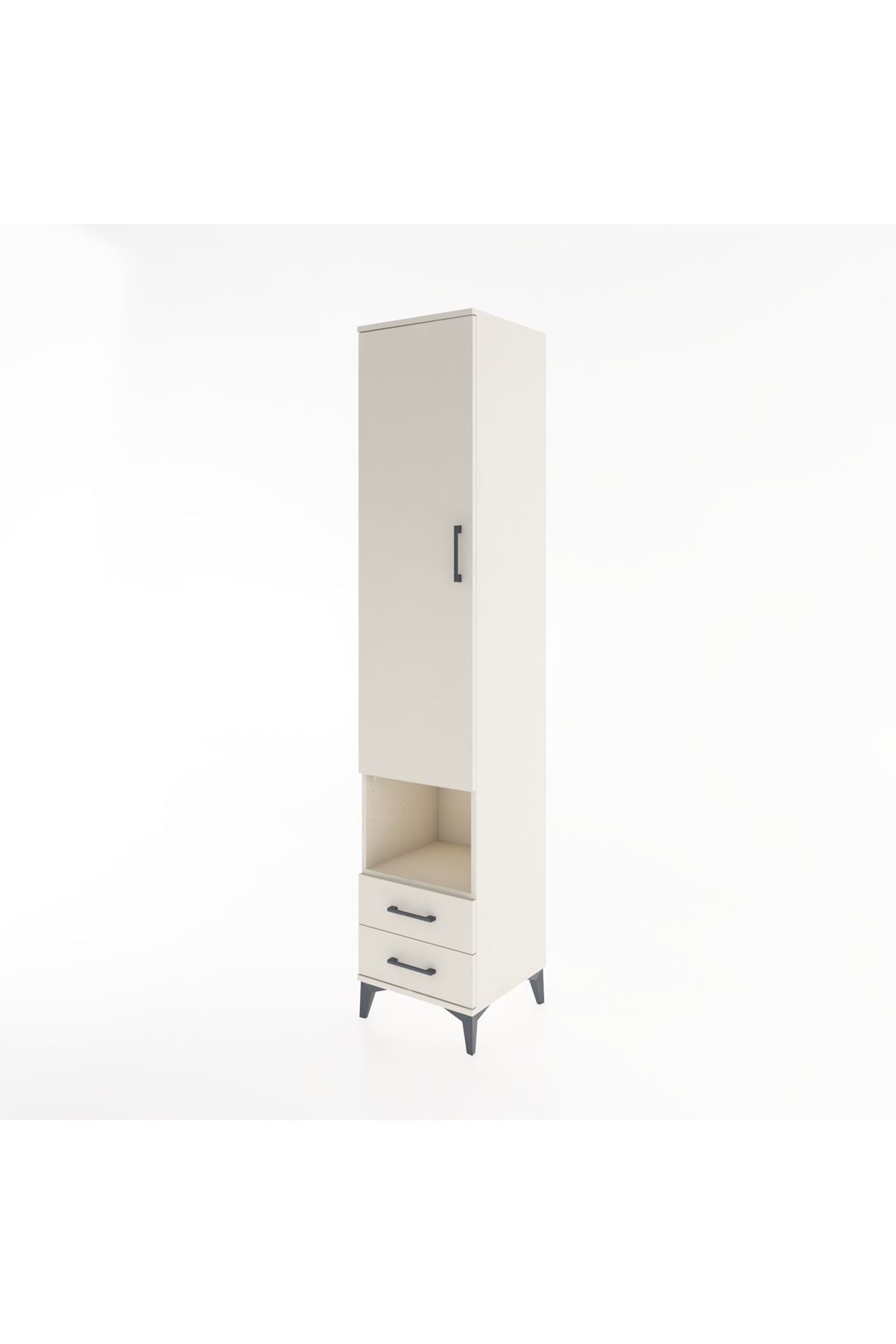 Hyperion Dolap 3 Raflı 2 Çekmeceli Tek Askılı 44x44x221 - S61M045V1B