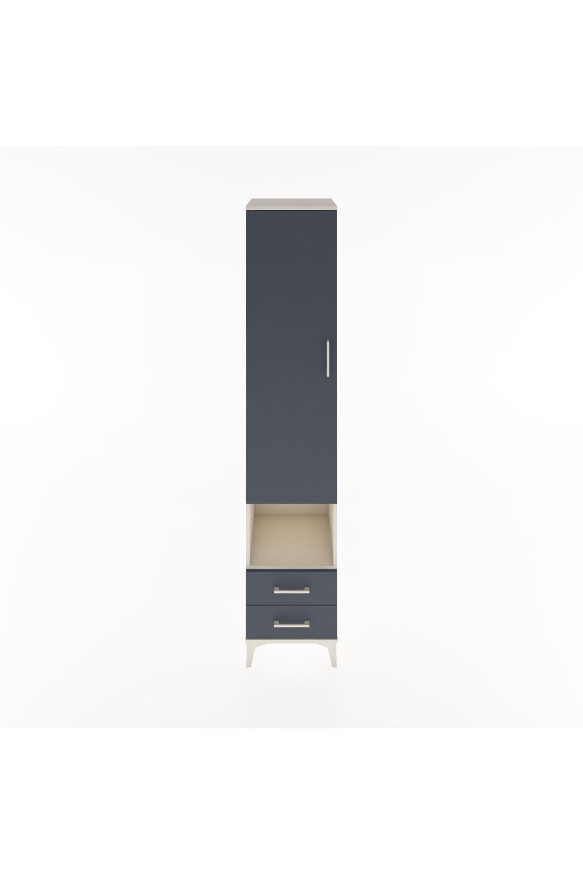 Hyperion Dolap 3 Raflı 2 Çekmeceli Tek Askılı 44x44x221 - S61M045V2B