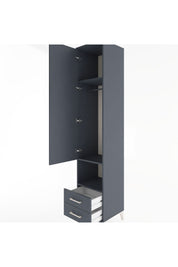 Hyperion Dolap 3 Raflı 2 Çekmeceli Tek Askılı 44x44x221 - S61M045V5B