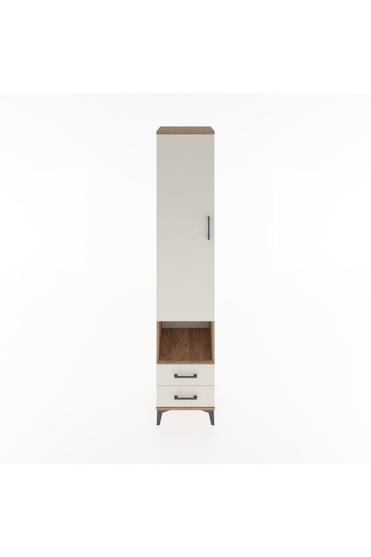 Hyperion Dolap 3 Raflı 2 Çekmeceli Tek Askılı 44x44x221 - S61M045V7B