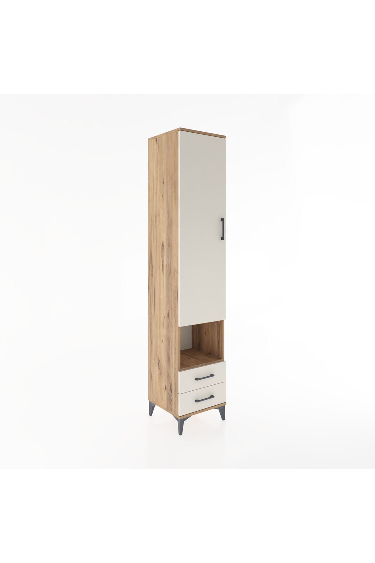 Hyperion Dolap 3 Raflı 2 Çekmeceli Tek Askılı 44x44x221 - S61M045V7B