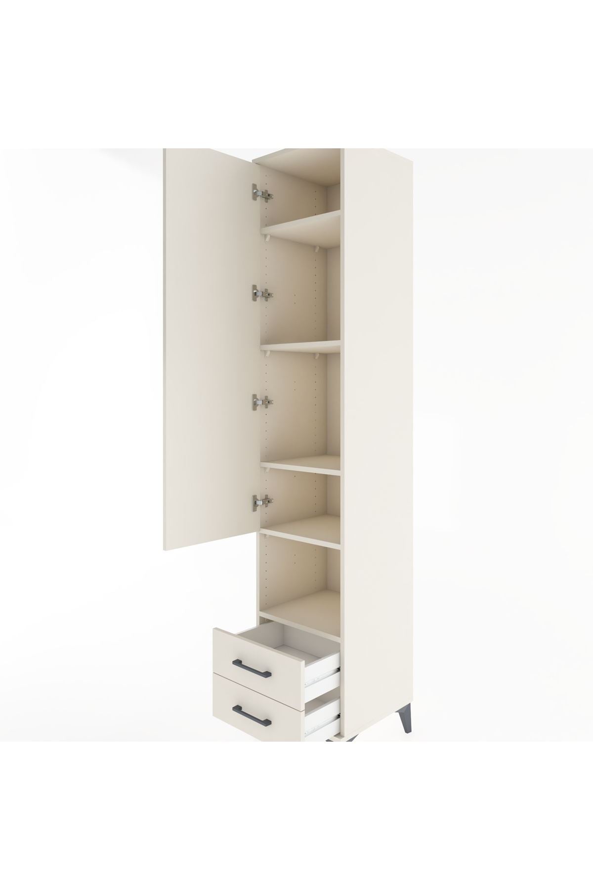 Hyperion Dolap 5 Raflı 2 Çekmeceli Tek Kapaklı 44x44x221 - S61M046V1B