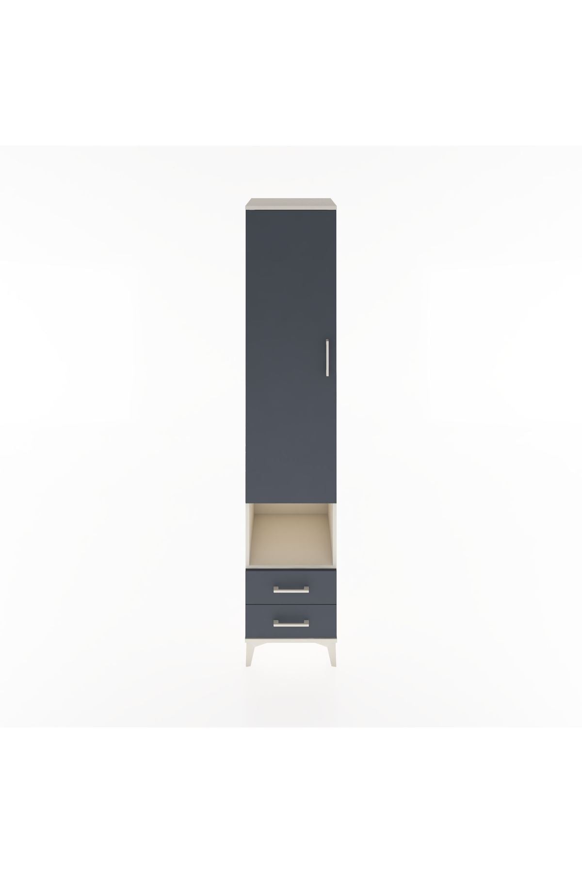 Hyperion Dolap 5 Raflı 2 Çekmeceli Tek Kapaklı 44x44x221 - S61M046V2B