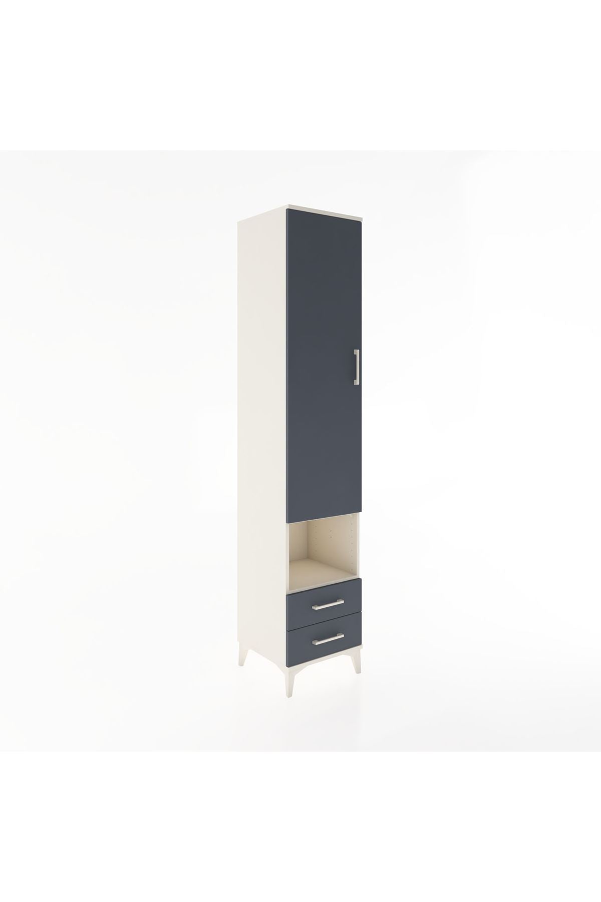 Hyperion Dolap 5 Raflı 2 Çekmeceli Tek Kapaklı 44x44x221 - S61M046V2B