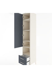 Hyperion Dolap 5 Raflı 2 Çekmeceli Tek Kapaklı 44x44x221 - S61M046V2B