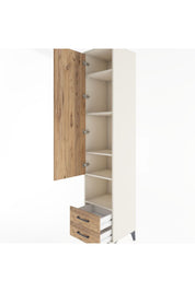 Hyperion Dolap 5 Raflı 2 Çekmeceli Tek Kapaklı 44x44x221 - S61M046V3B