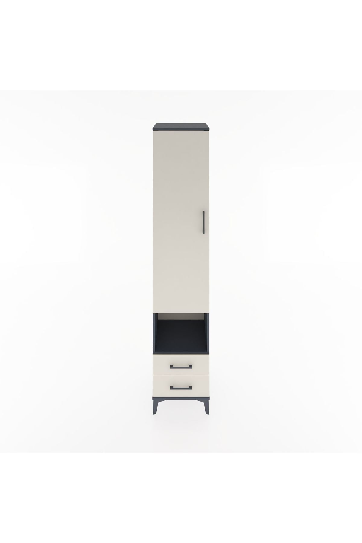 Hyperion Dolap 5 Raflı 2 Çekmeceli Tek Kapaklı 44x44x221 - S61M046V4B