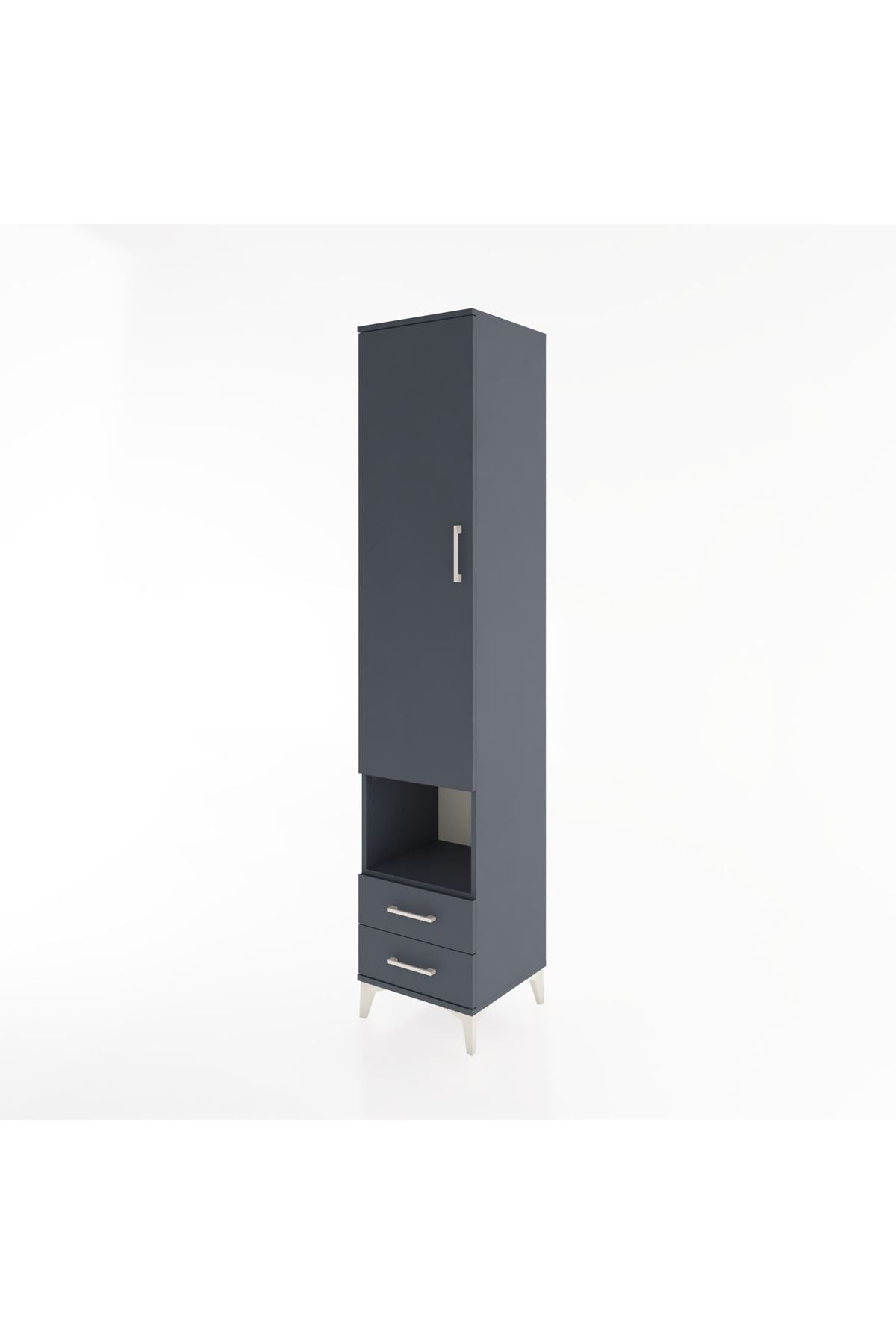 Hyperion Dolap 5 Raflı 2 Çekmeceli Tek Kapaklı 44x44x221 - S61M046V5B