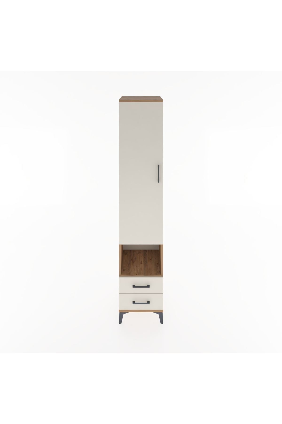 Hyperion Dolap 5 Raflı 2 Çekmeceli Tek Kapaklı 44x44x221 - S61M046V7B