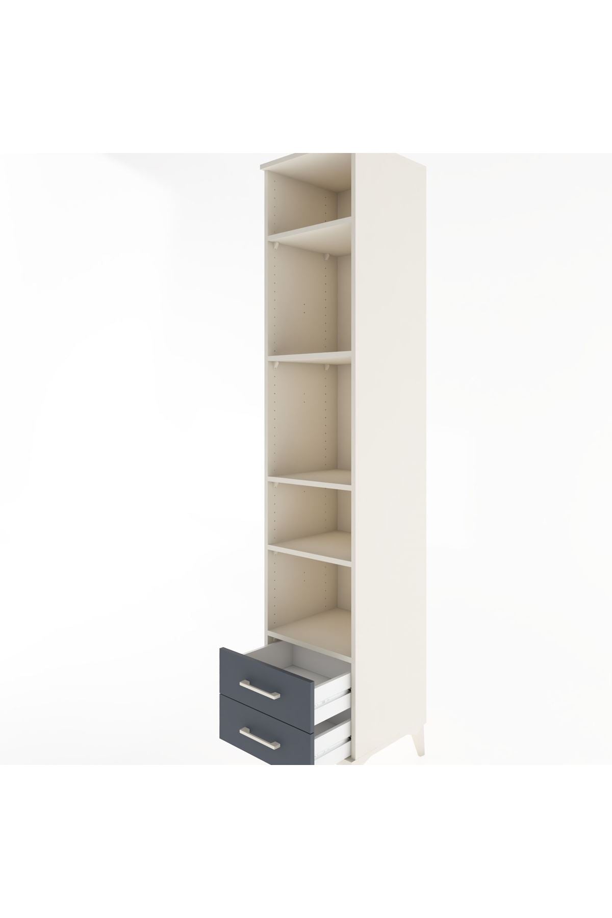 Hyperion Dolap 5 Raflı 2 Çekmeceli 44x44x221 - S61M047V2B