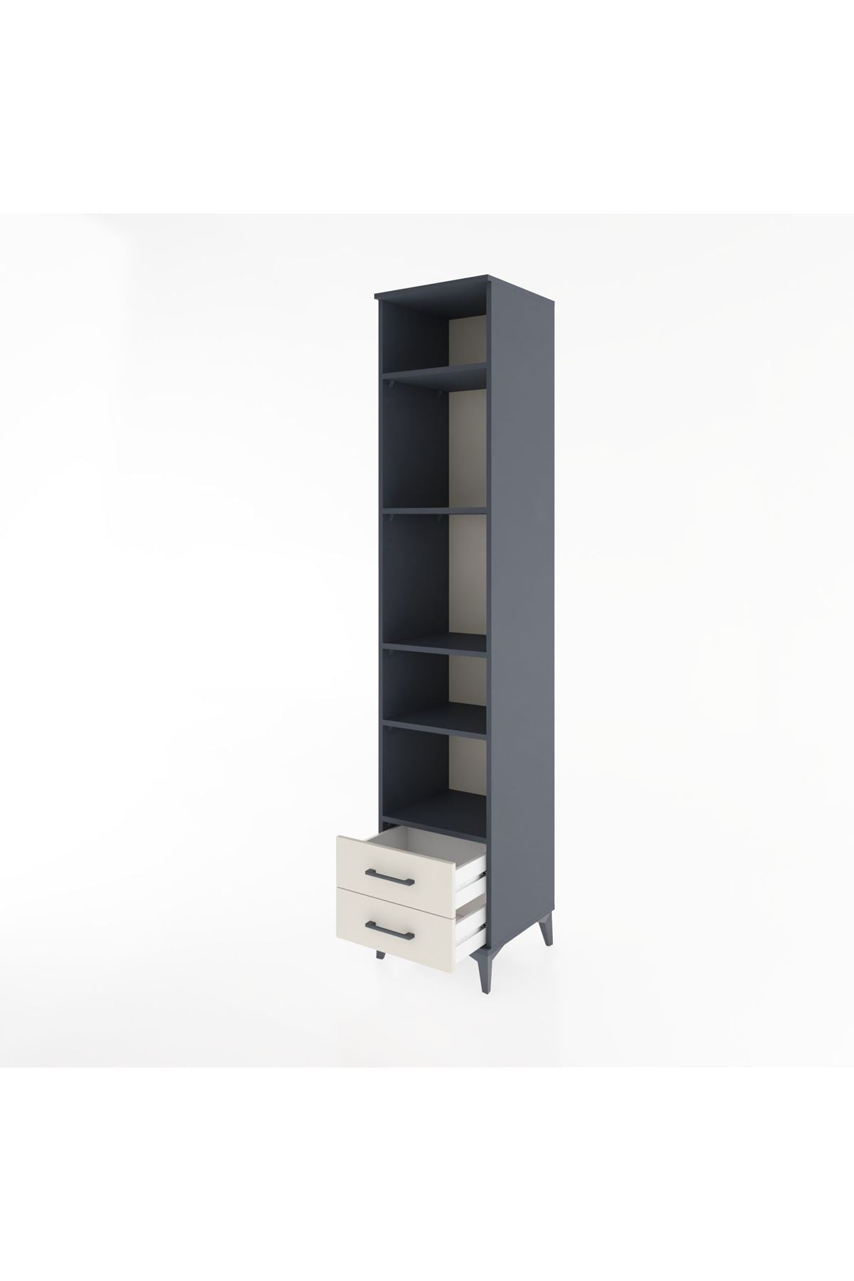 Hyperion Dolap 5 Raflı 2 Çekmeceli 44x44x221 - S61M047V4B