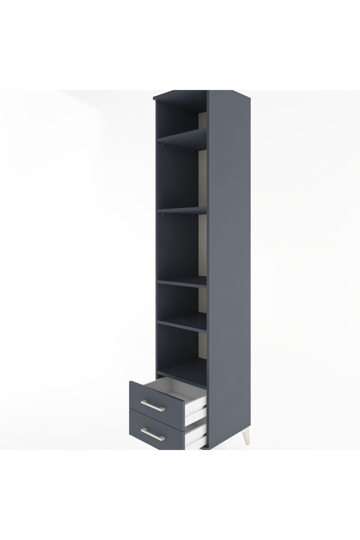 Hyperion Dolap 5 Raflı 2 Çekmeceli 44x44x221 - S61M047V5B