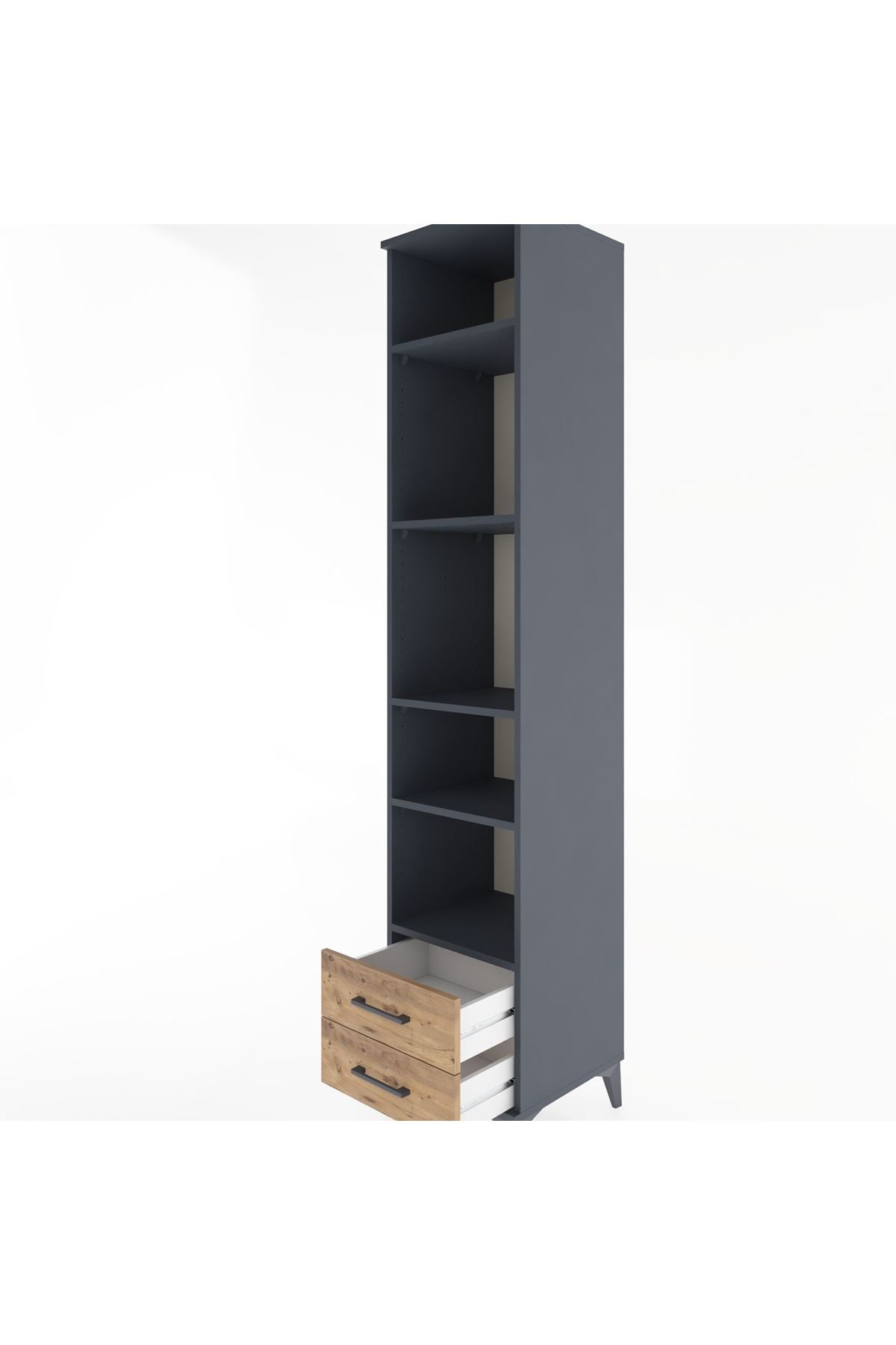 Hyperion Dolap 5 Raflı 2 Çekmeceli 44x44x221 - S61M047V6B