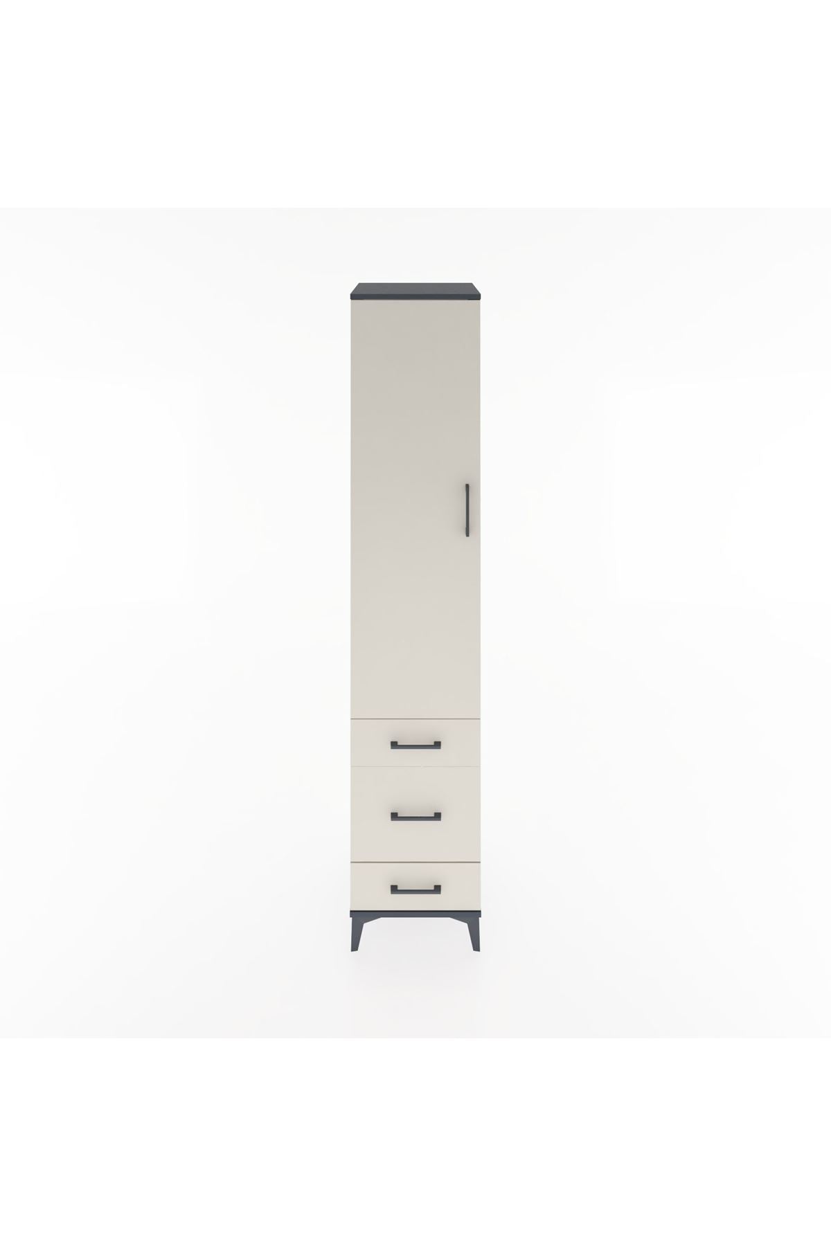 Hyperion Dolap 2 Raflı 3 Çekmeceli Tek Askılı 44x44x221 - S61M048V4B