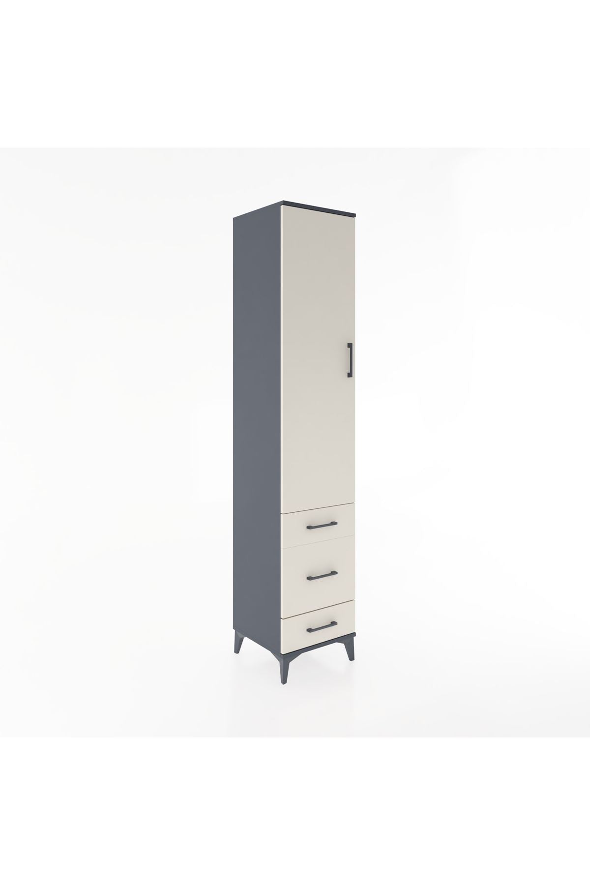 Hyperion Dolap 2 Raflı 3 Çekmeceli Tek Askılı 44x44x221 - S61M048V4B