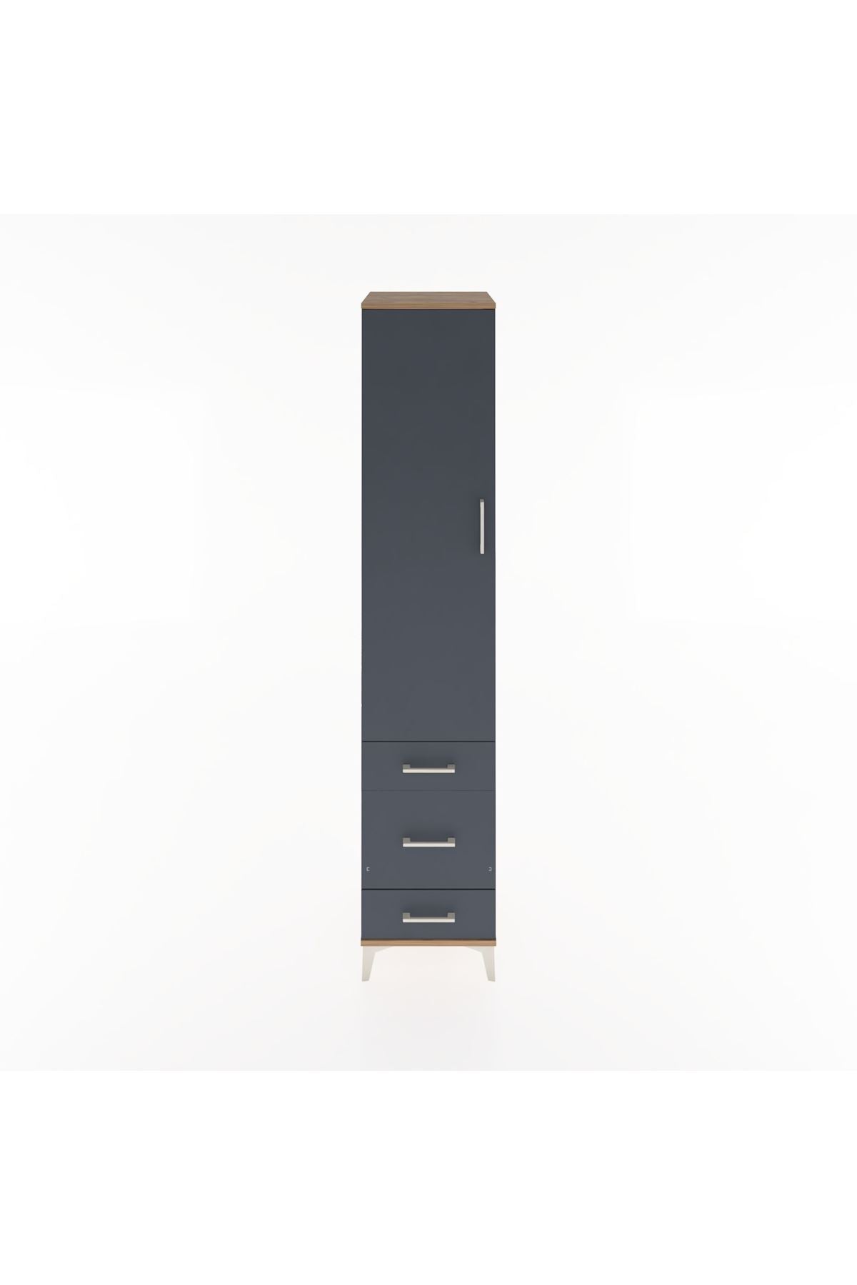 Hyperion Dolap 2 Raflı 3 Çekmeceli Tek Askılı 44x44x221 - S61M048V8B