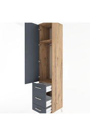 Hyperion Dolap 2 Raflı 3 Çekmeceli Tek Askılı 44x44x221 - S61M048V8B