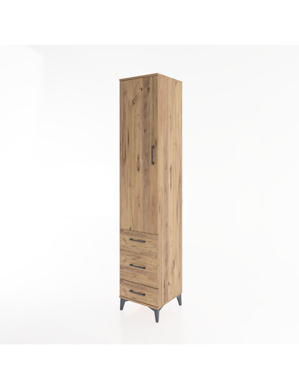 Hyperion Dolap 2 Raflı 3 Çekmeceli Tek Askılı 44x44x221 - S61M048V9B