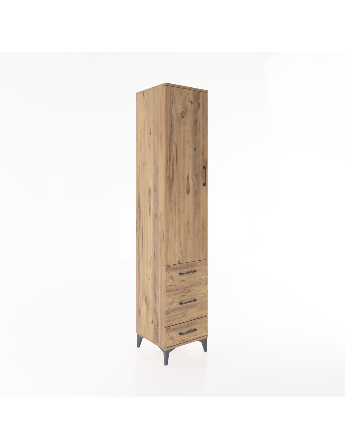 Hyperion Dolap 2 Raflı 3 Çekmeceli Tek Askılı 44x44x221 - S61M048V9B