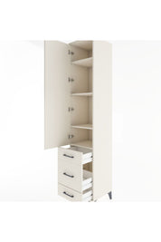 Hyperion Dolap 4 Raflı 3 Çekmeceli Tek Kapaklı 44x44x221 - S61M049V1B