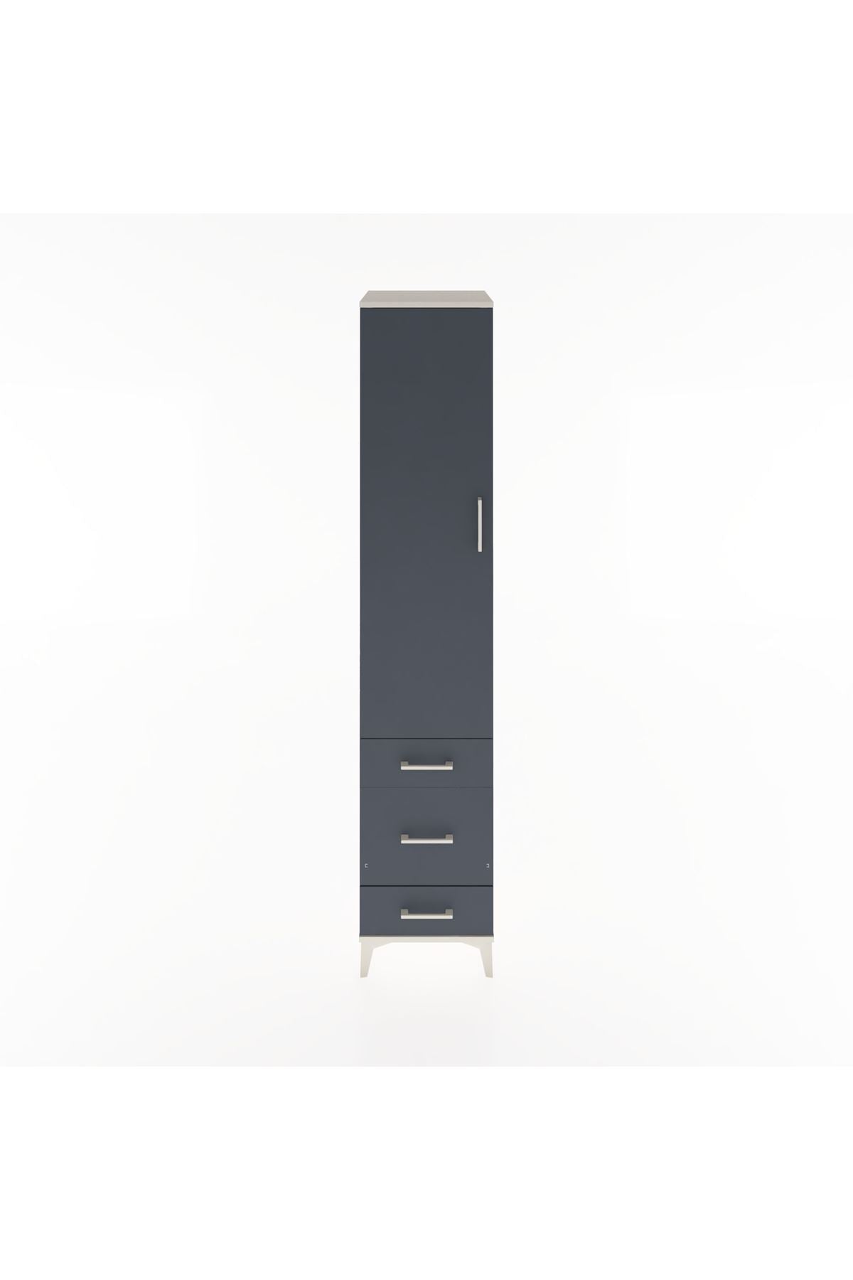 Hyperion Dolap 4 Raflı 3 Çekmeceli Tek Kapaklı 44x44x221 - S61M049V2B