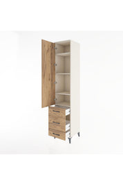Hyperion Dolap 4 Raflı 3 Çekmeceli Tek Kapaklı 44x44x221 - S61M049V3B