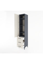 Hyperion Dolap 4 Raflı 3 Çekmeceli Tek Kapaklı 44x44x221 - S61M049V4B
