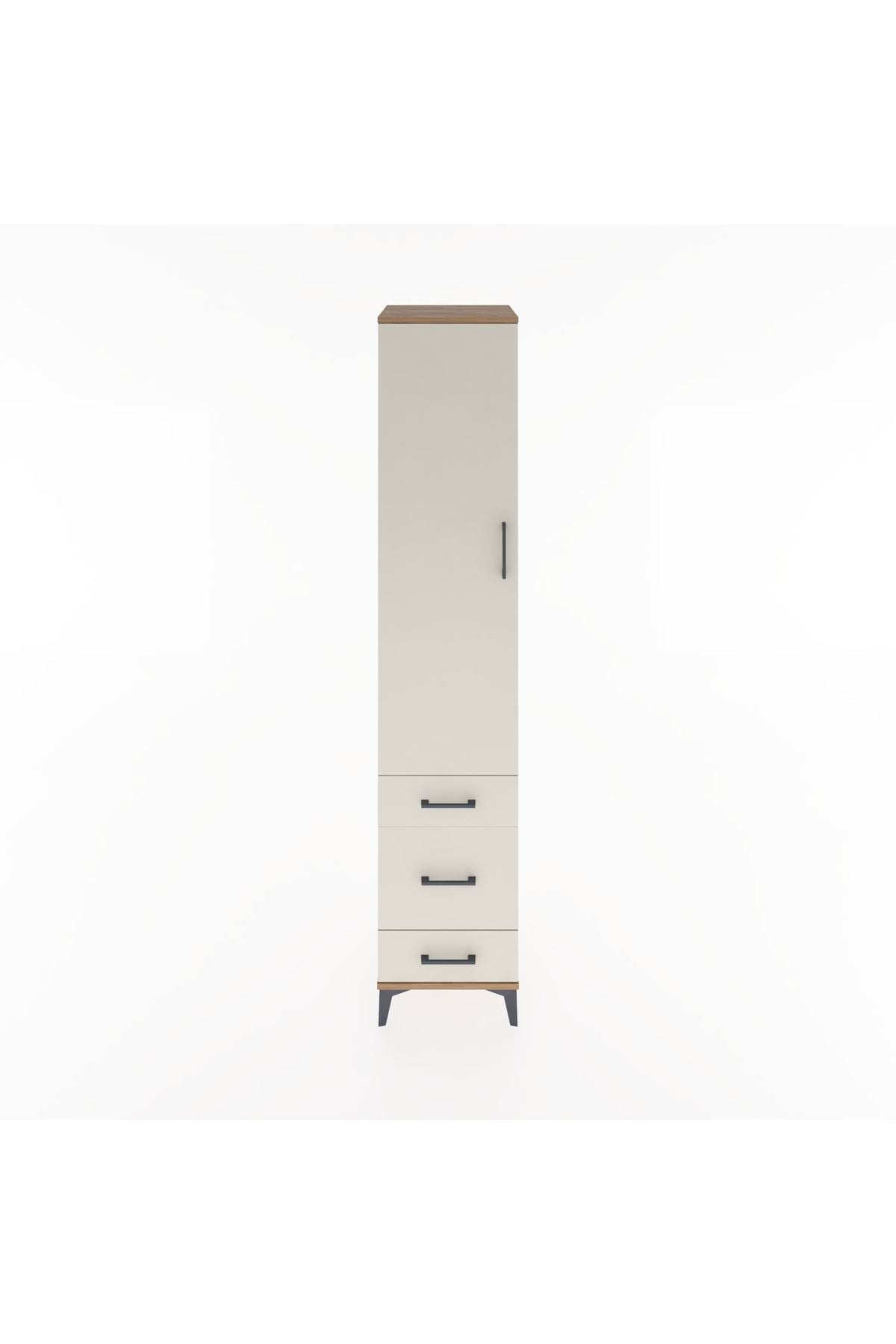 Hyperion Dolap 4 Raflı 3 Çekmeceli Tek Kapaklı 44x44x221 - S61M049V7B
