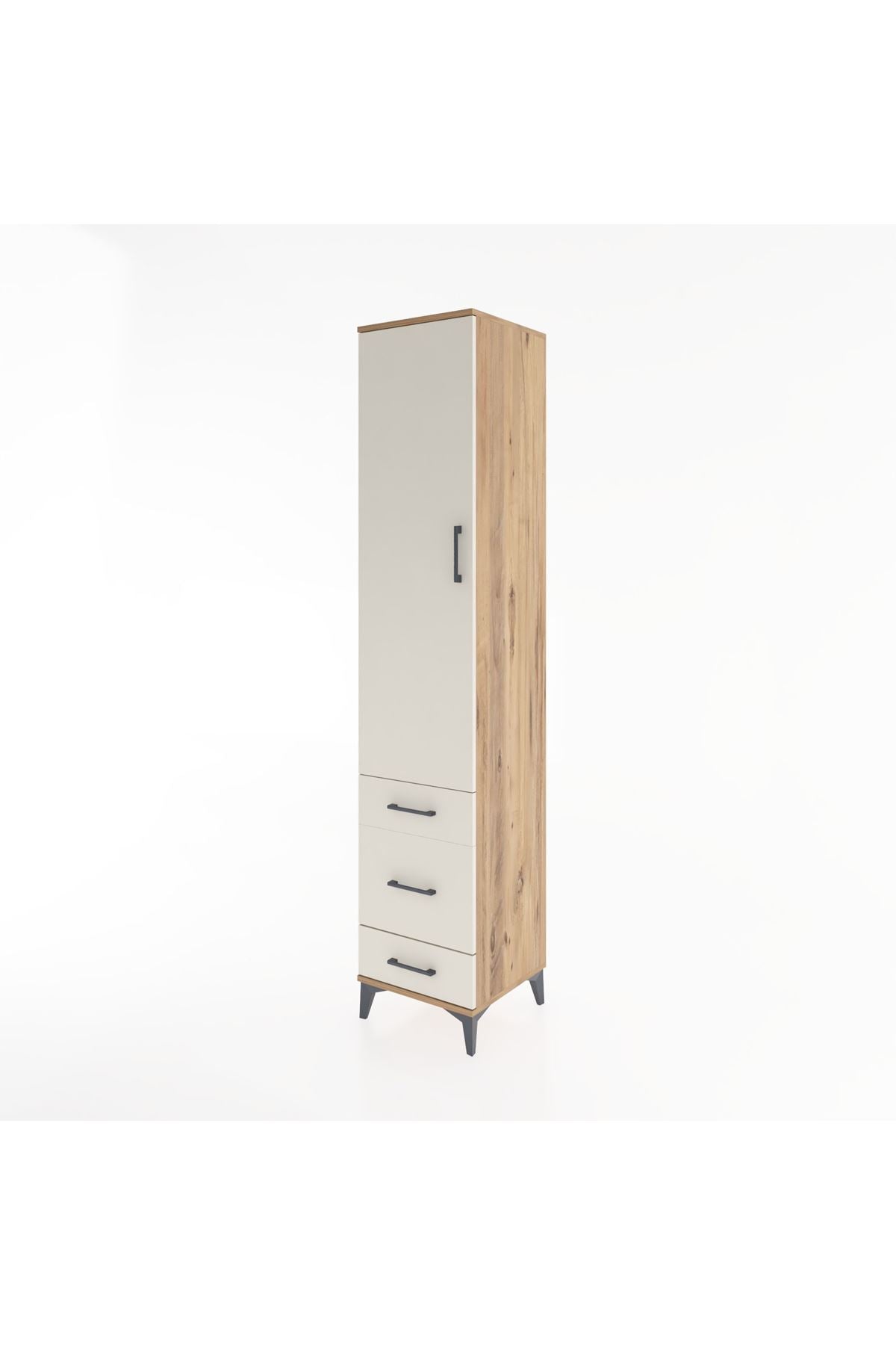 Hyperion Dolap 4 Raflı 3 Çekmeceli Tek Kapaklı 44x44x221 - S61M049V7B