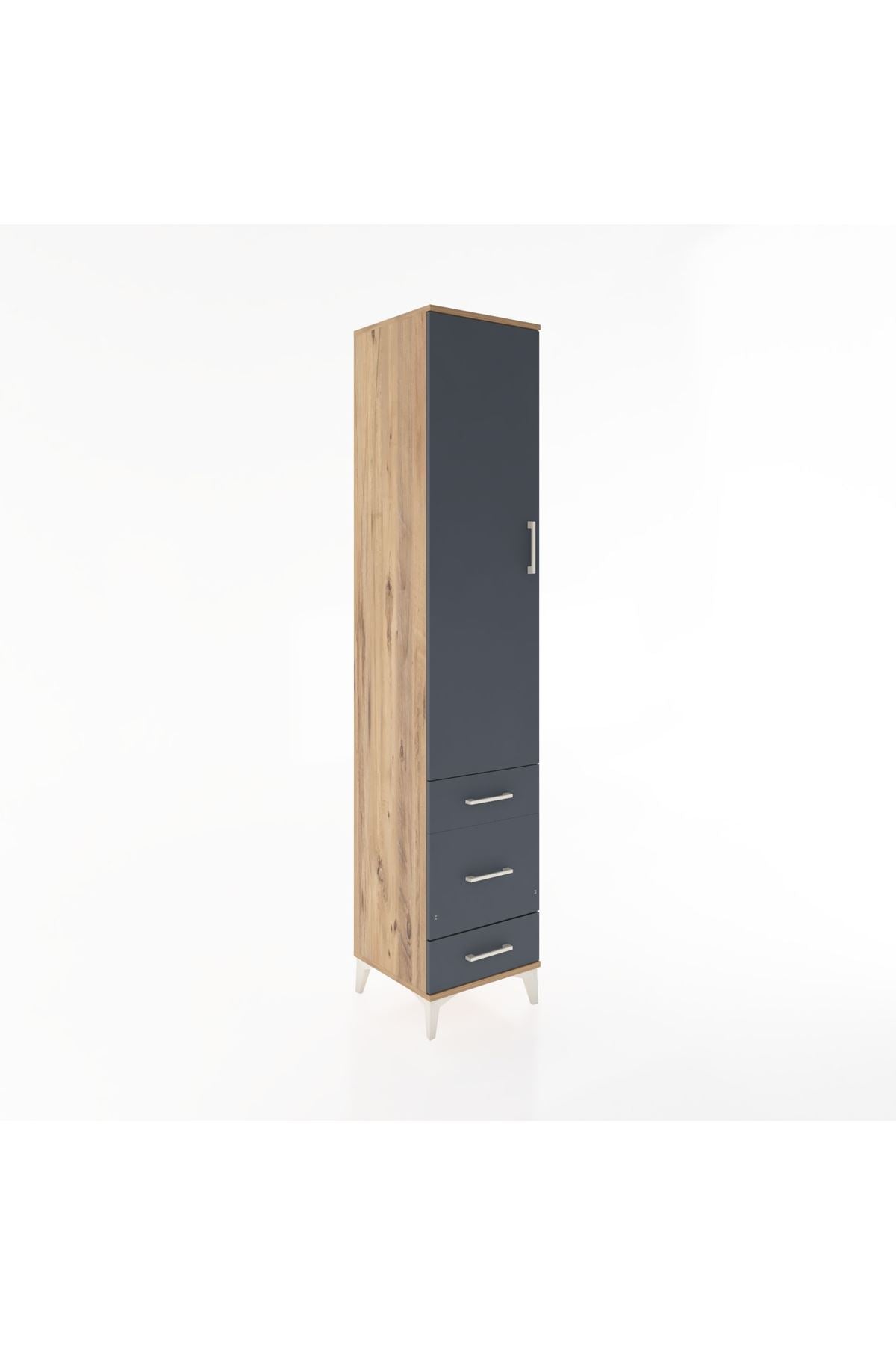 Hyperion Dolap 4 Raflı 3 Çekmeceli Tek Kapaklı 44x44x221 - S61M049V8B