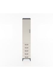Hyperion Dolap 3 Raflı 5 Çekmeceli Tek Kapaklı 44x44x221 - S61M056V4B