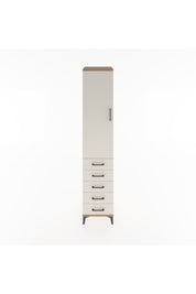 Hyperion Dolap 3 Raflı 5 Çekmeceli Tek Kapaklı 44x44x221 - S61M056V7B