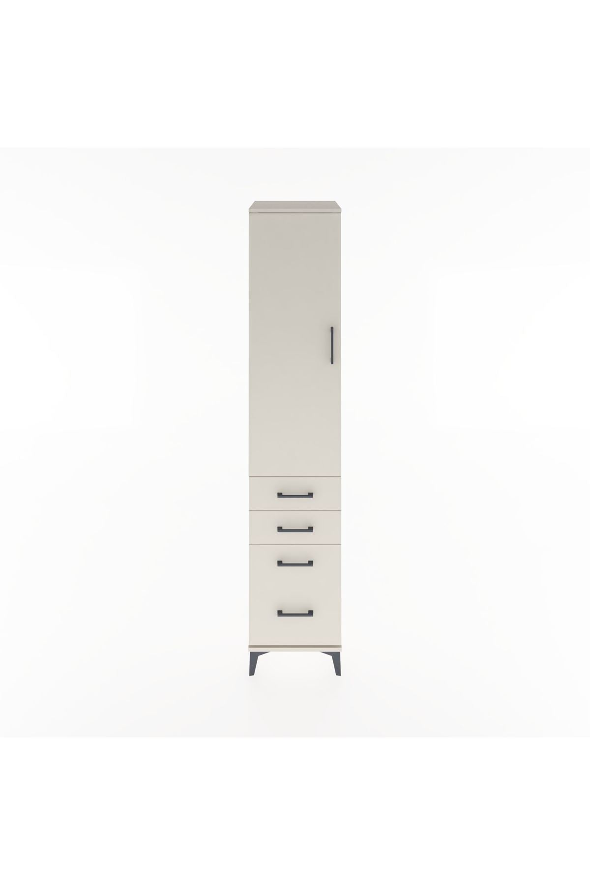 Hyperion Dolap 2 Raflı 4 Çekmeceli Tek Askılı 44x44x221 - S61M057V1B