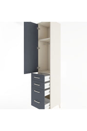 Hyperion Dolap 2 Raflı 4 Çekmeceli Tek Askılı 44x44x221 - S61M057V2B