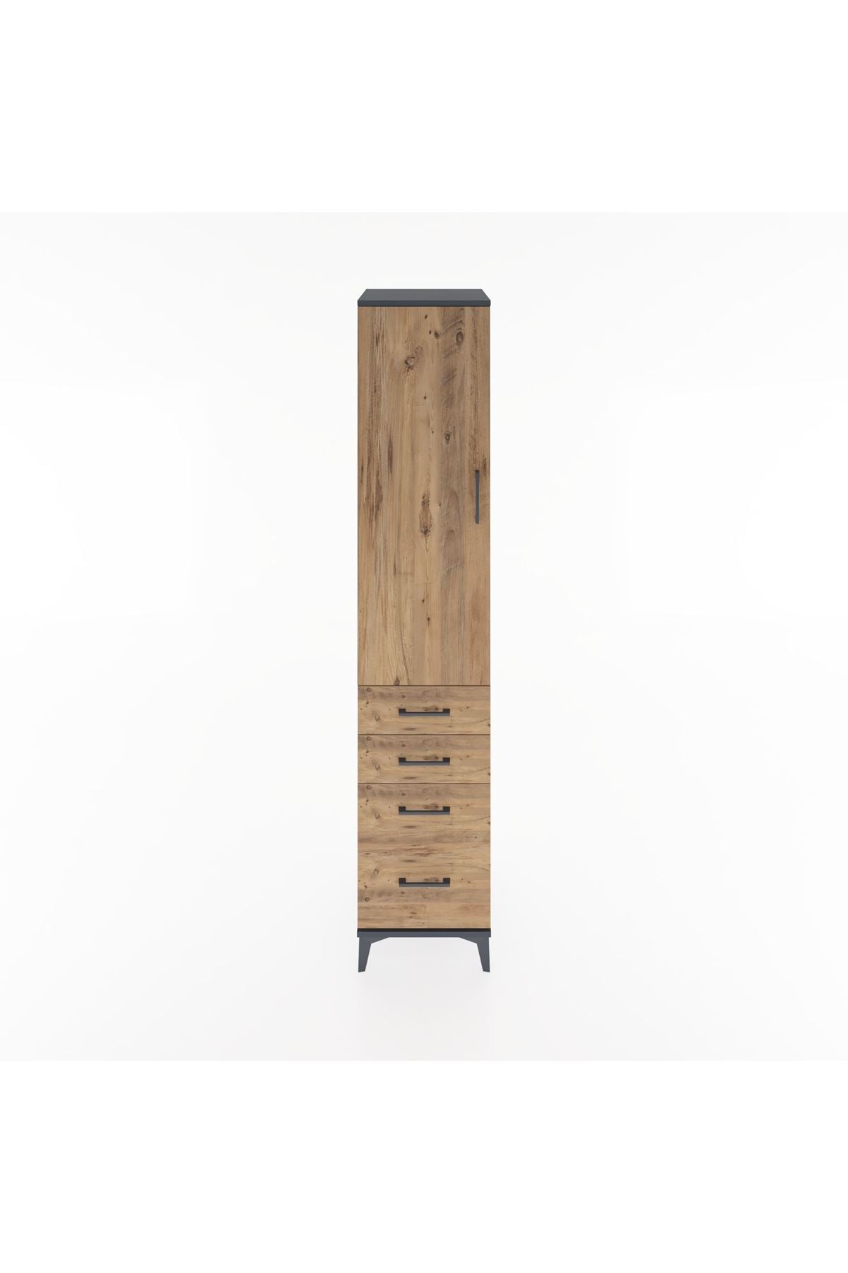 Hyperion Dolap 2 Raflı 4 Çekmeceli Tek Askılı 44x44x221 - S61M057V6B