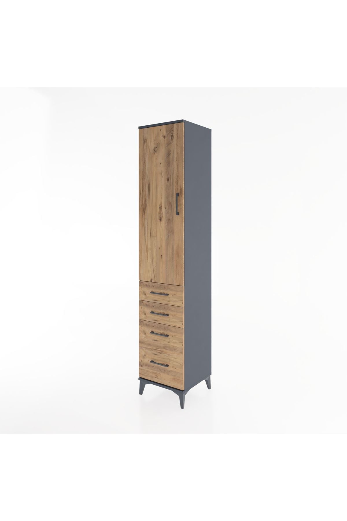 Hyperion Dolap 2 Raflı 4 Çekmeceli Tek Askılı 44x44x221 - S61M057V6B