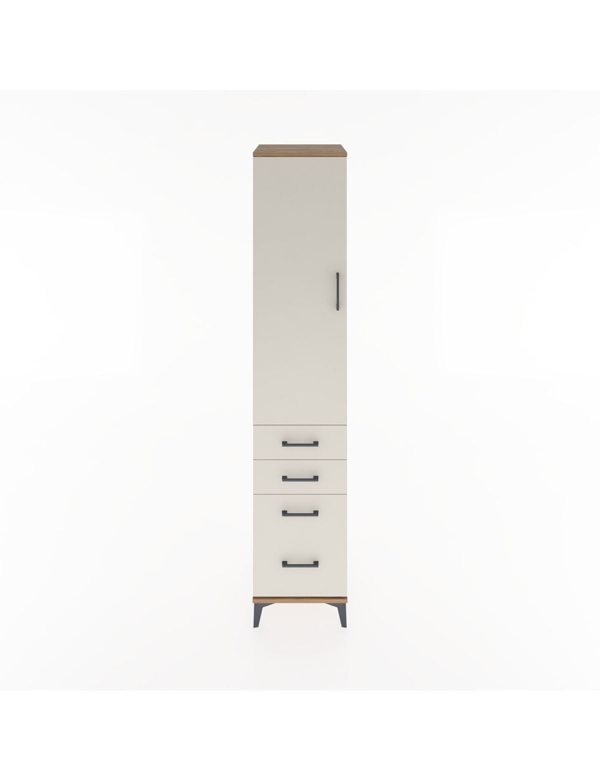Hyperion Dolap 2 Raflı 4 Çekmeceli Tek Askılı 44x44x221 - S61M057V7B