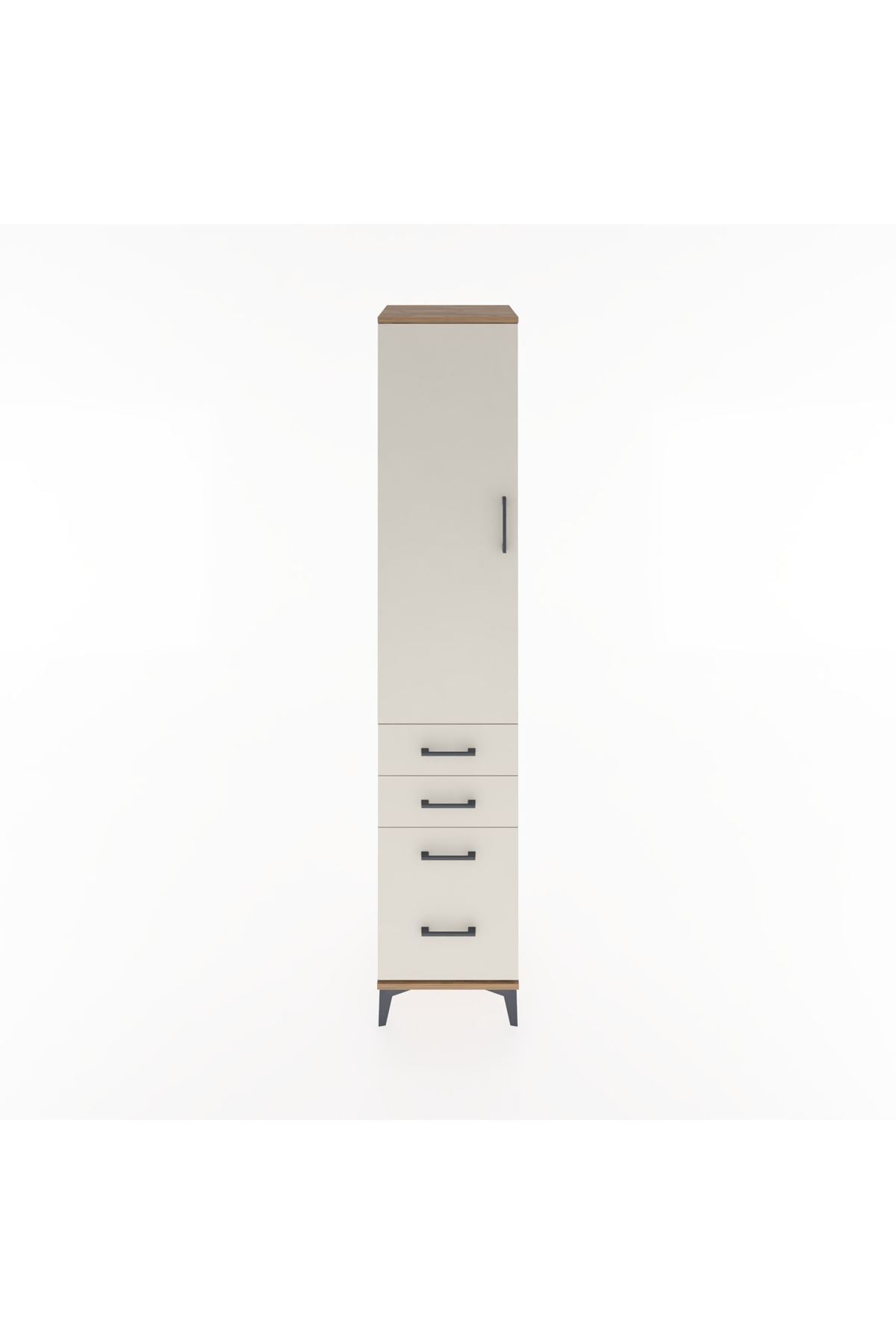 Hyperion Dolap 2 Raflı 4 Çekmeceli Tek Askılı 44x44x221 - S61M057V7B