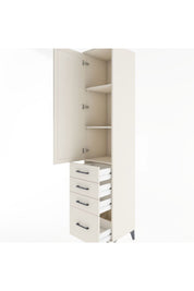 Hyperion Dolap 3 Raflı 4 Çekmeceli Tek Kapaklı 44x44x221 - S61M058V1B