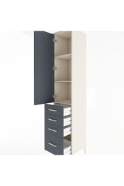 Hyperion Dolap 3 Raflı 4 Çekmeceli Tek Kapaklı 44x44x221 - S61M058V2B
