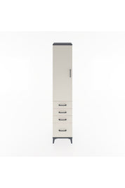 Hyperion Dolap 3 Raflı 4 Çekmeceli Tek Kapaklı 44x44x221 - S61M058V4B