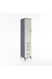 Hyperion Dolap 3 Raflı 4 Çekmeceli Tek Kapaklı 44x44x221 - S61M058V4B