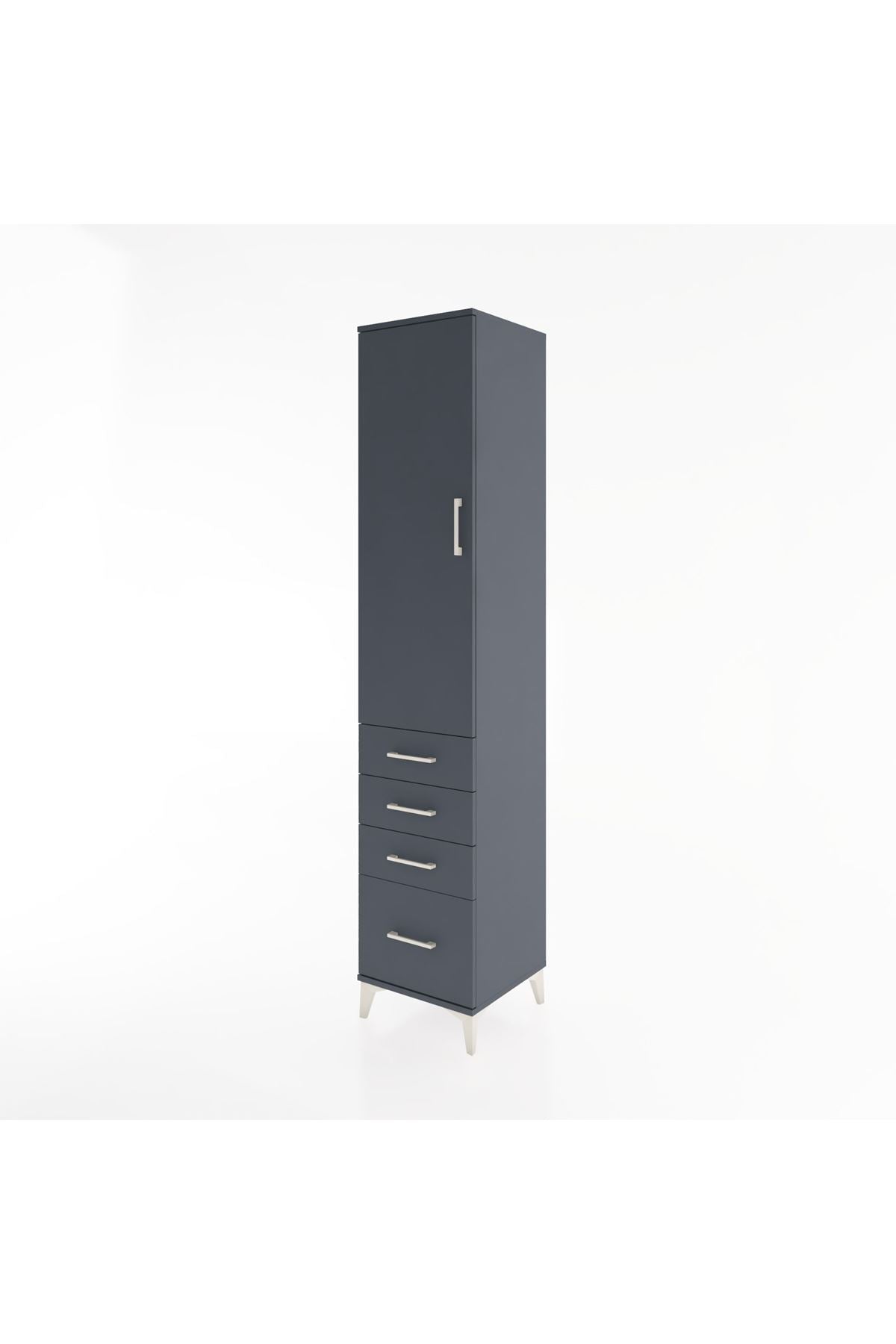 Hyperion Dolap 3 Raflı 4 Çekmeceli Tek Kapaklı 44x44x221 - S61M058V5B